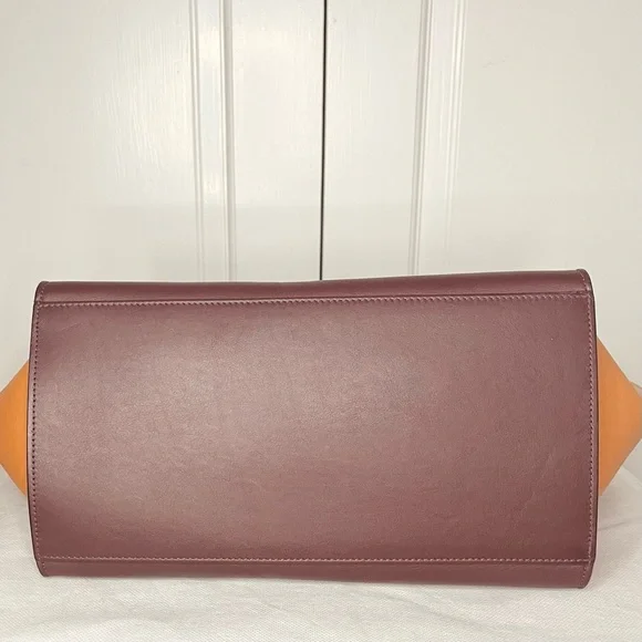 🧡 Celine Spring Luxury Trapeze Tricolor Leather Handbag - Picture 8 of 16